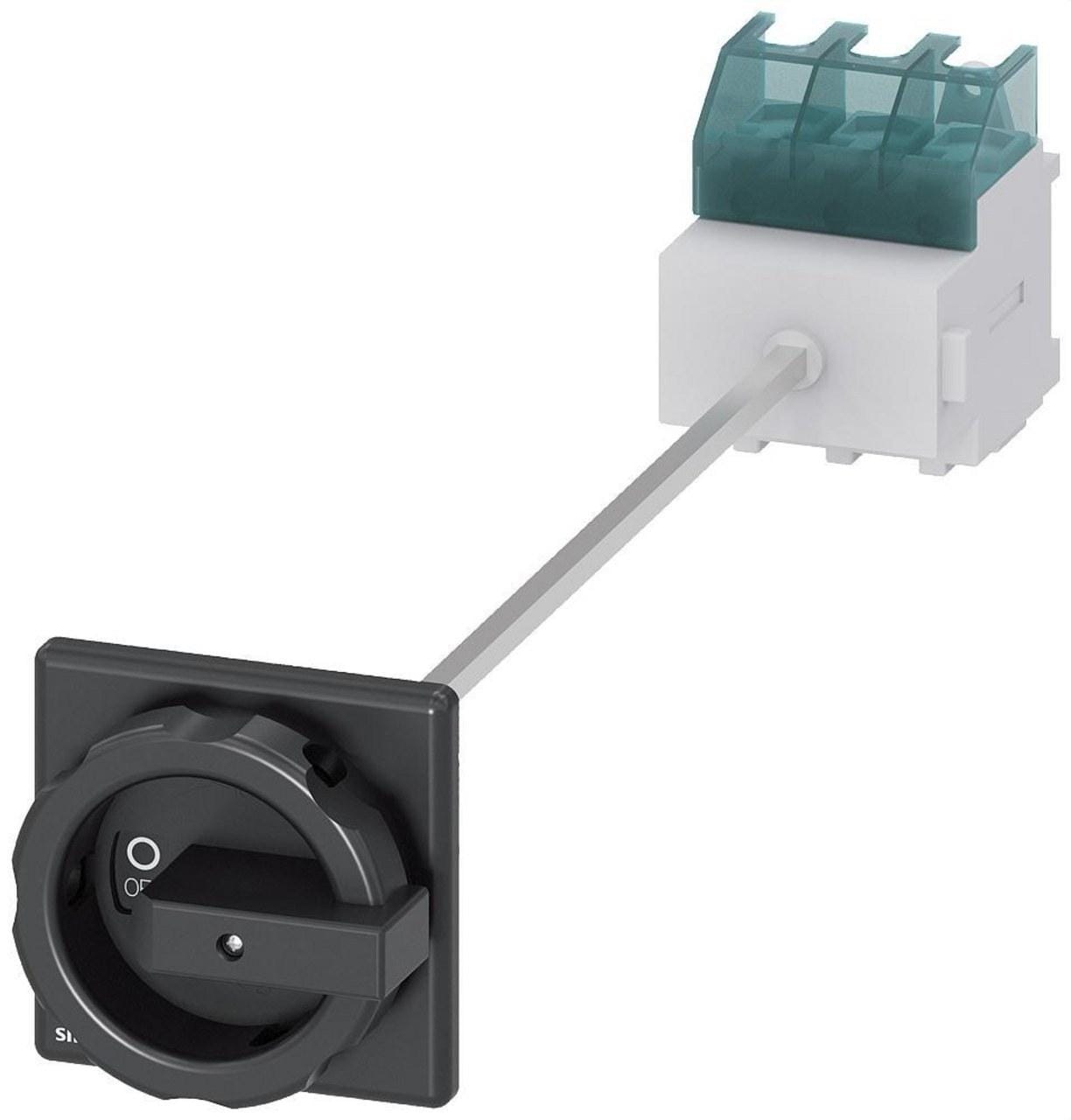 SIEMENS - Interruptor 3LD2 3 polos 63A 4 orificios base negro