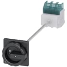 SIEMENS - Interruptor 3LD2 3 polos 63A 4 orificios base negro