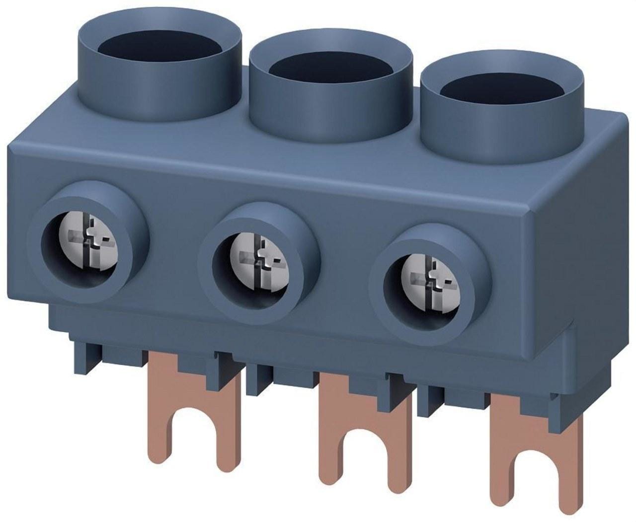 SIEMENS - Borne trifásico para interruptor S00/S0 conexión arriba