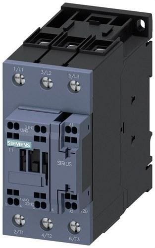 SIEMENS - Contactor AC3 30Kw 1NA+1NC DC 24V 3 polos S2 resorte