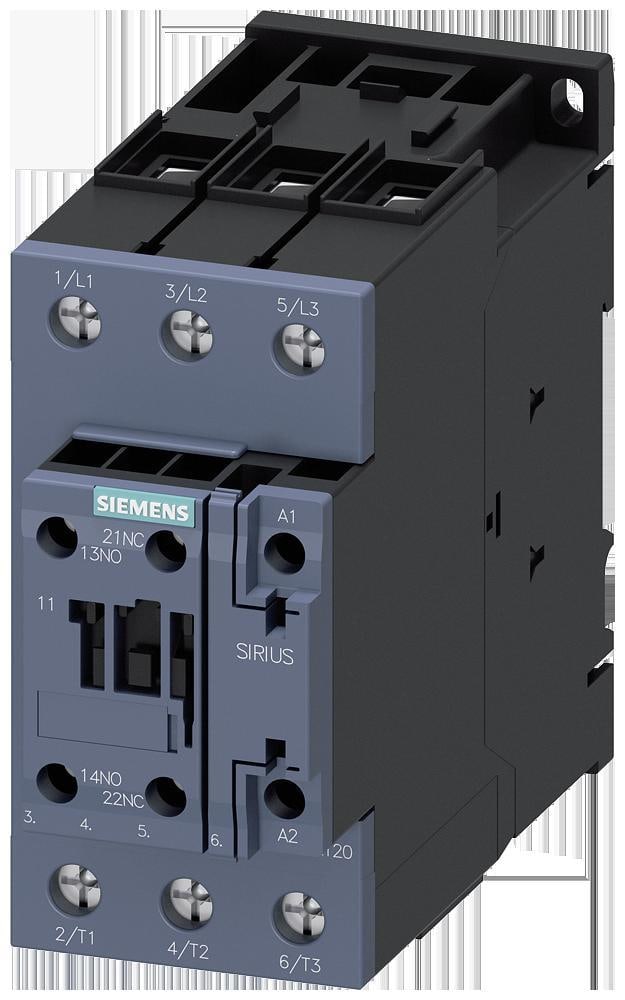 SIEMENS - Contactor 80A 175-280V 37Kw 1NA+1NC borne tornillo