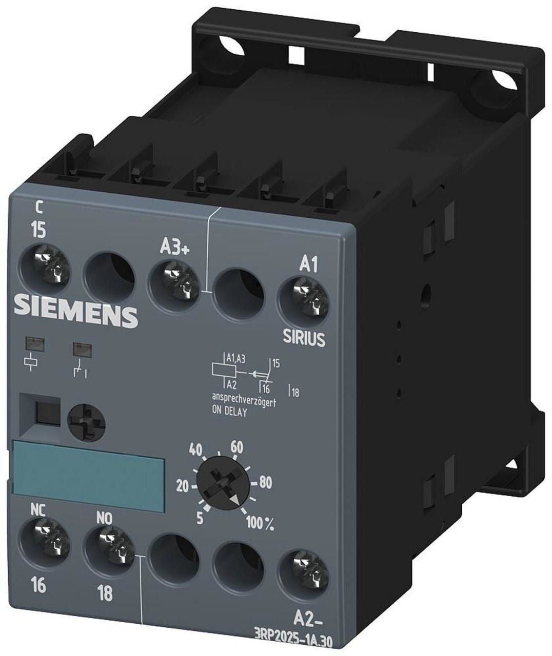 SIEMENS - Relé tiempo electrónico retardado excitación