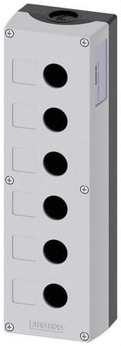 SIEMENS - Caja 22mm caja plástico parte superior gris 6 punto