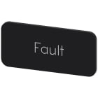 SIEMENS - Plaquita 12,5x27mm negro letras blanco inscripción FAULT