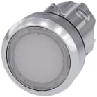 SIEMENS - Pulsador 22mm redondo metálico brillante blanco botón rasante