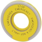 SIEMENS - Placa fondo pulsador seta amarillo paro de emergencia