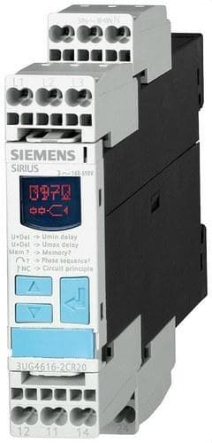 SIEMENS - Relé vigilancia tensión con neutro 3x160A 1-20V conexión resorte