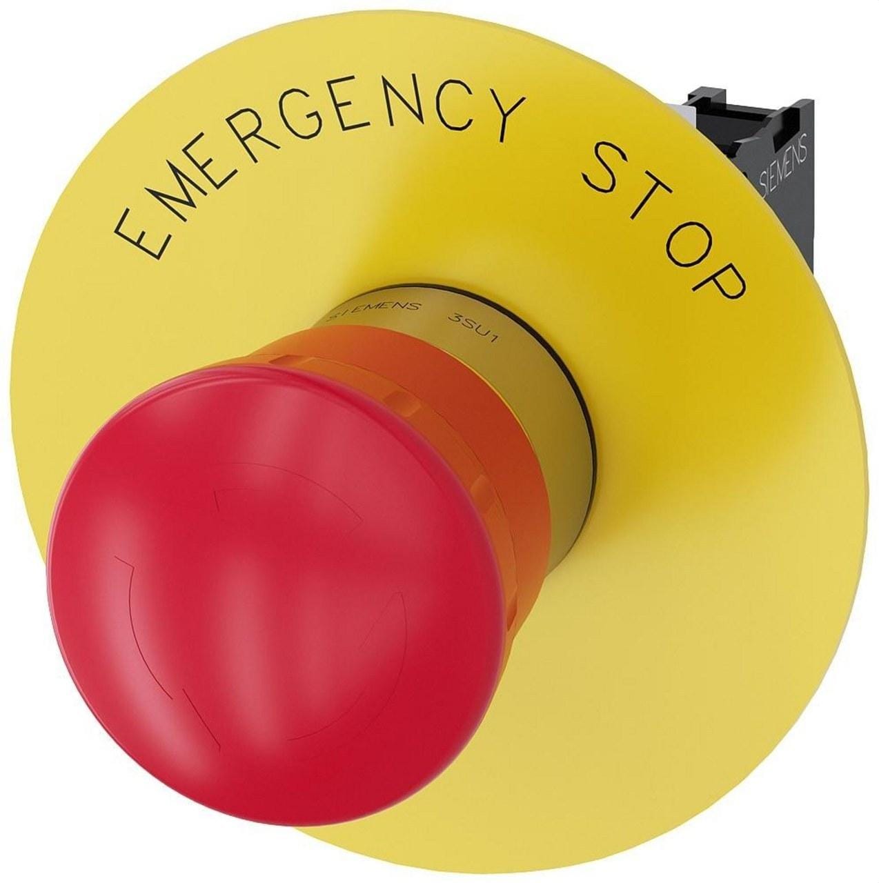 SIEMENS - Pulsador seta "EMERGENCY STOP" 1NC tornillo
