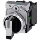 SIEMENS - Selector negro blanco I-O-II sostenido 1NA+1NA tornillo