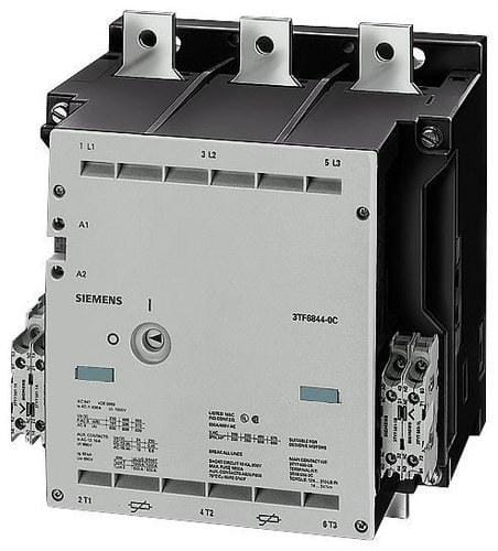 SIEMENS - Contactor 630A 335Kw/400V 200VCA 50/60 pletina