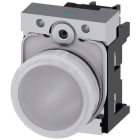 SIEMENS - Lámpara señalización redondo metálico blanco lente lisa led tornillo