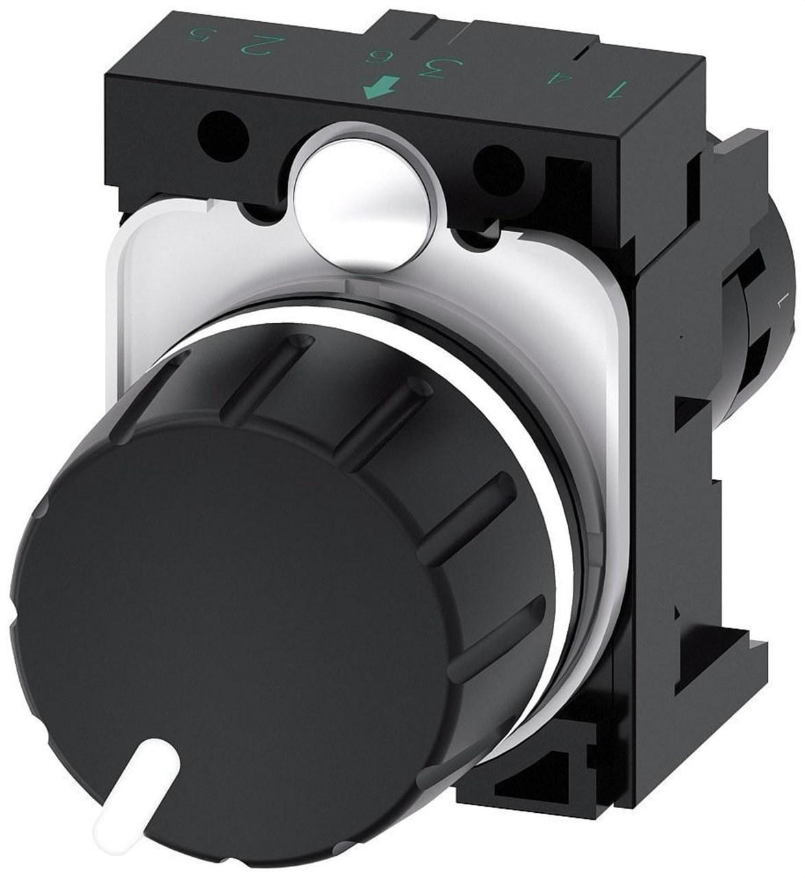 SIEMENS - Potenciómetro compacto redondo 22mm plástico negro