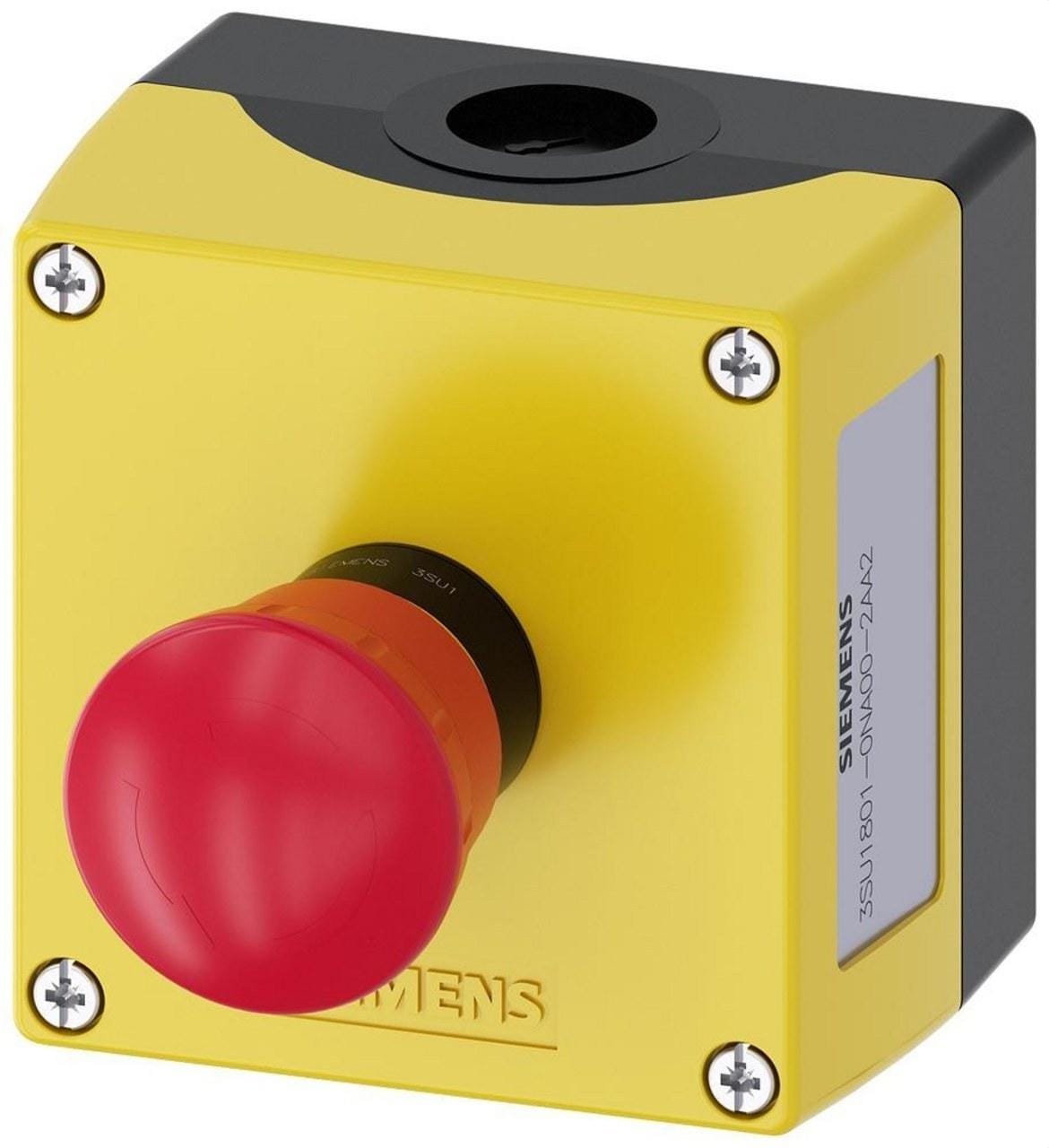 SIEMENS - Caja plástico amarillo 1 punto mando punto mando centro