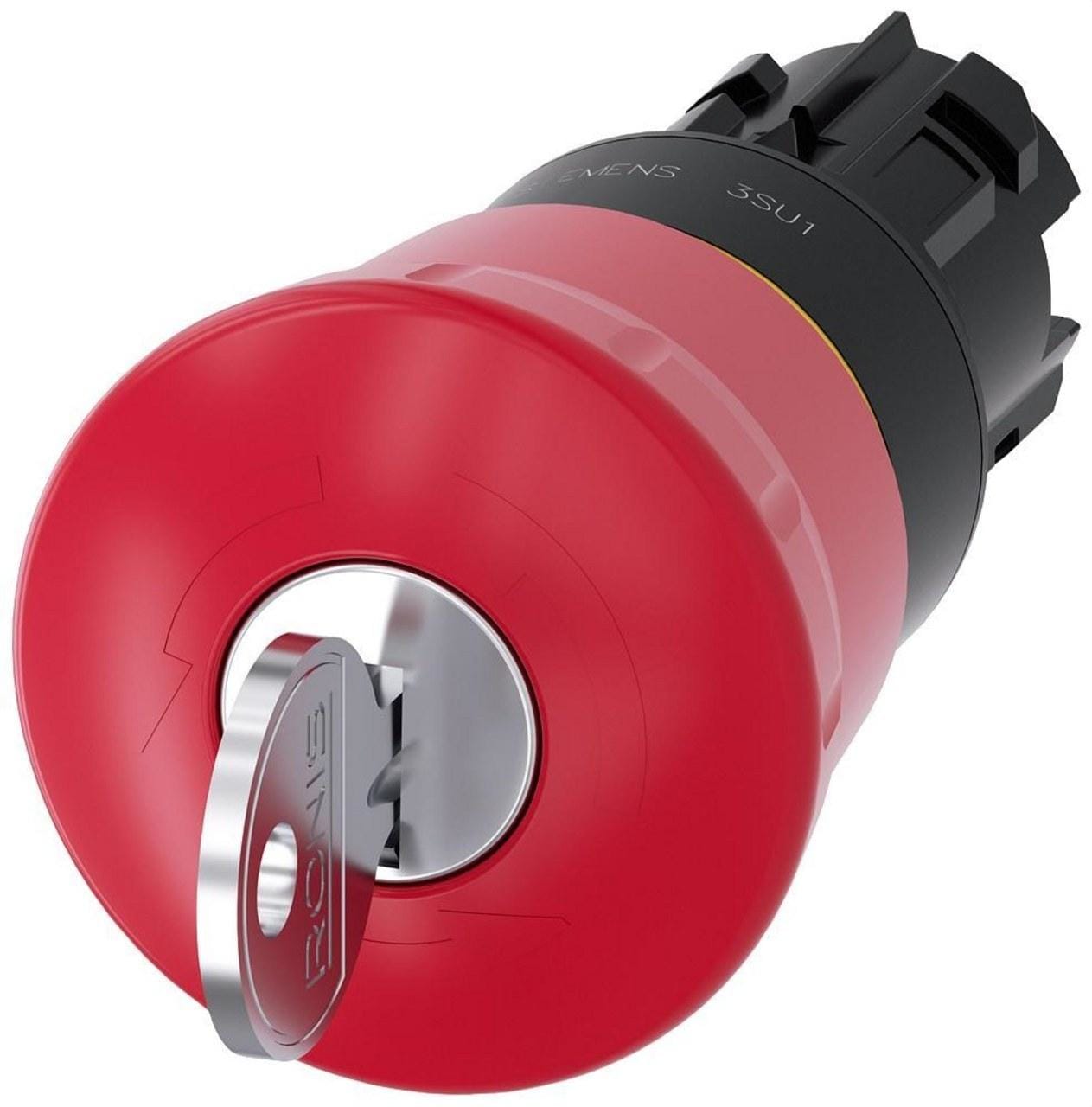 SIEMENS - Pulsador seta "PARADA DE EMERGENCIA" rojo 40mm cerradura sb30