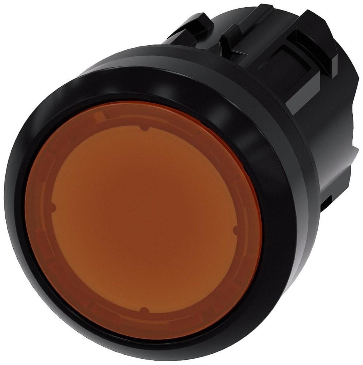 SIEMENS - Pulsador luminoso redondo ámbar botón rasante momentáneo