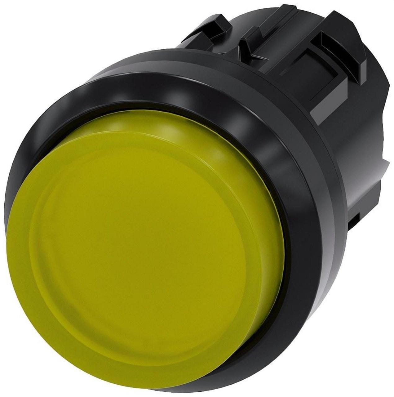 SIEMENS - Pulsador luminoso redondo amarillo botón saliente momentáneo