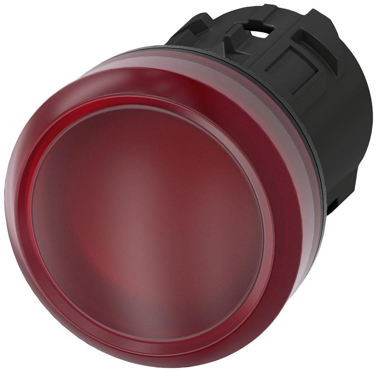 SIEMENS - Lámpara señalización redondo rojo lente GLATT