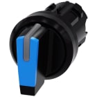 SIEMENS - Selector redondo azul manecilla corta I-O-II sostenido