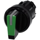 SIEMENS - Selector redondo verde manecilla corta I-O-II momentáneo