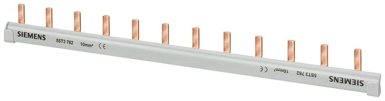 SIEMENS - Barra colector monofásico 216 para 12 pías 1 polo + neutro gris