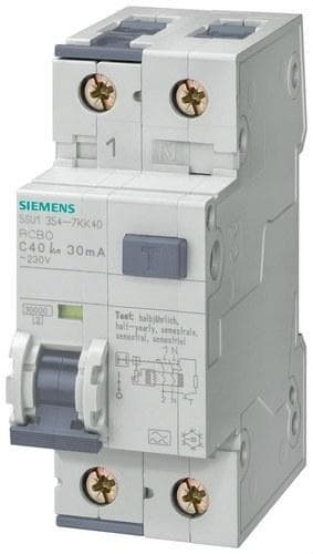 SIEMENS - Diferencial combinación 10A 2m 30mA 10KA-B