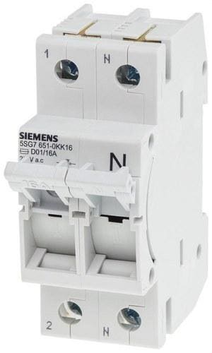SIEMENS - Seccionador MINIZED D01 16A 1 polo + neutro