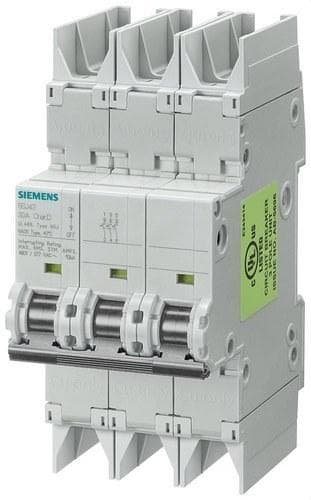 SIEMENS - Automático magnetotérmico 10kA 3 polos C 1 A 489-480Y/277V