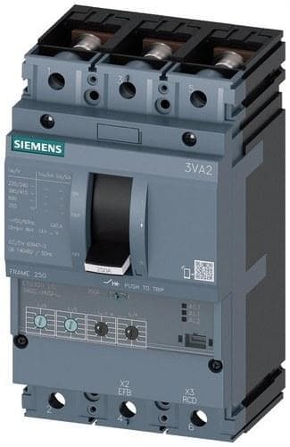 SIEMENS - Interruptor tamaño 250 clase hembra 85kA 3 polos ETU350 160A