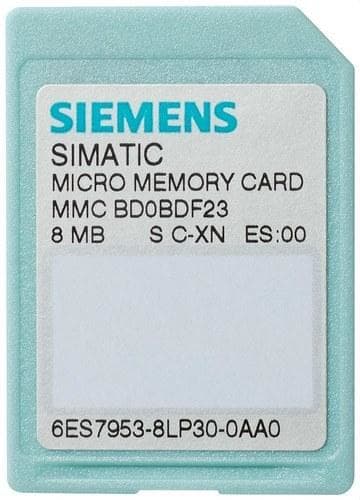 SIEMENS - Tarjeta de memoria S7 para S7-300/C7/ET200 3,3V flash