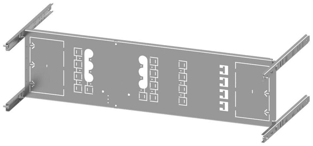 SIEMENS - Placa montaje 3VA20 100A 3 polos base 1 interruptor 200x800mm