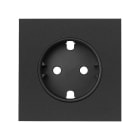 SIMON - Tapa SIMON 100 para base enchufe schuko negro mate