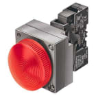 SIEMENS - Aparato completo redondo lámpara metálico aro led CA 230V rojo