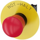 SIEMENS - Pulsador placa fondo amarillo "NOT-HALT" soporte 1NC tornillo