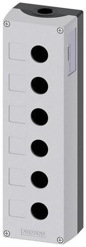 SIEMENS - Caja para aparato mando 22mm redondo 6 punto gris