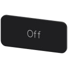 SIEMENS - Plaquita 12,5x27mm negro letras blanco inscripción OFF