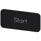 SIEMENS - Plaquita 12,5x27mm negro letras blanco inscripción START