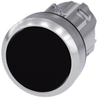 SIEMENS - Pulsador metálico brillante negro botón rasante momentáneo