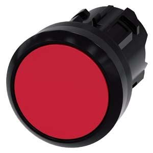 SIEMENS - Pulsador redondo rojo botón rasante sostenido retorno