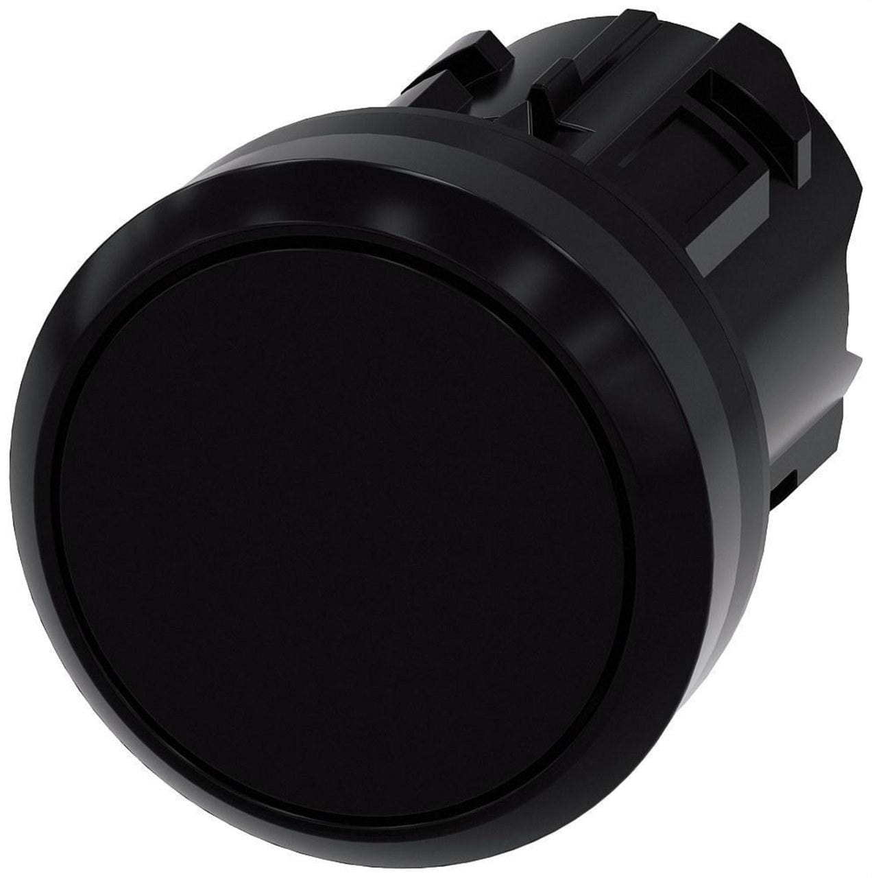 SIEMENS - Pulsador redondo negro botón rasante momentáneo