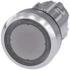 SIEMENS - Pulsador 22mm redondo metálico brillante transparente botón rasante