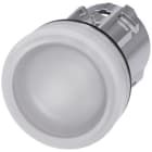 SIEMENS - Lámpara señalización redondo metálico brillante blanco lente GLATT