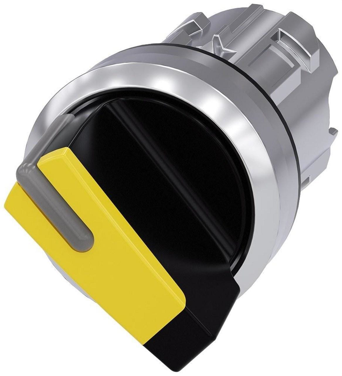 SIEMENS - Selector luminoso amarillo manecilla corta O-I momentáneo 45°