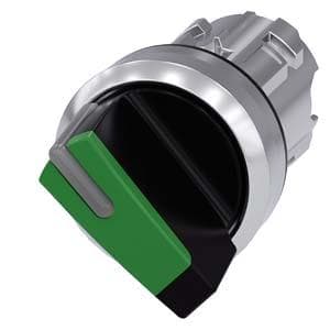 SIEMENS - Selector luminoso verde manecilla corta O-I momentáneo 45°