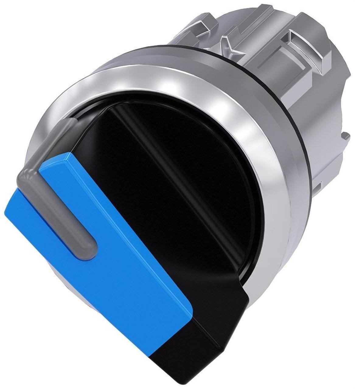SIEMENS - Selector luminoso azul manecilla corta O-I momentáneo 45°