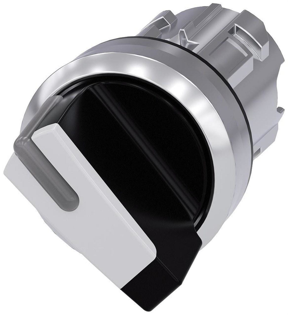 SIEMENS - Selector luminoso negro blanco manecilla corta O-I momentáneo 45°