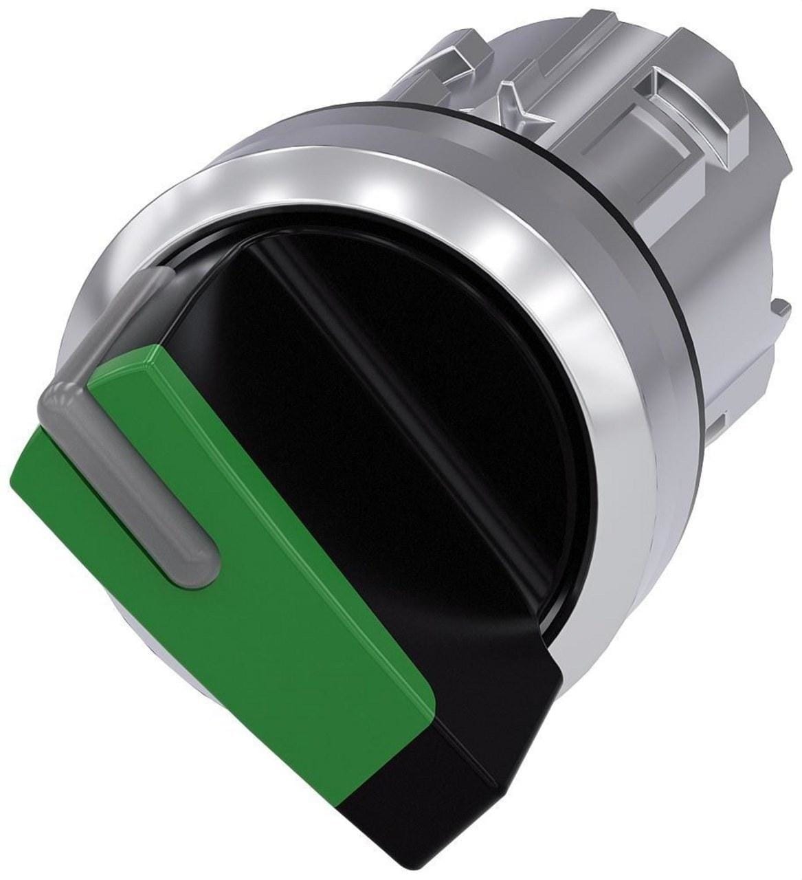 SIEMENS - Selector luminoso verde manecilla corta O-I sostenido 90°