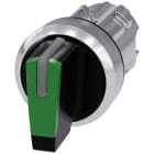 SIEMENS - Selector luminoso verde manecilla corta I-O-II momentáneo