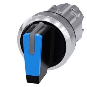 SIEMENS - Selector luminoso azul manecilla corta I-O-II momentáneo