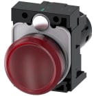 SIEMENS - Lámpara señalización redondo plástico rojo soporte 230V AC tornillo