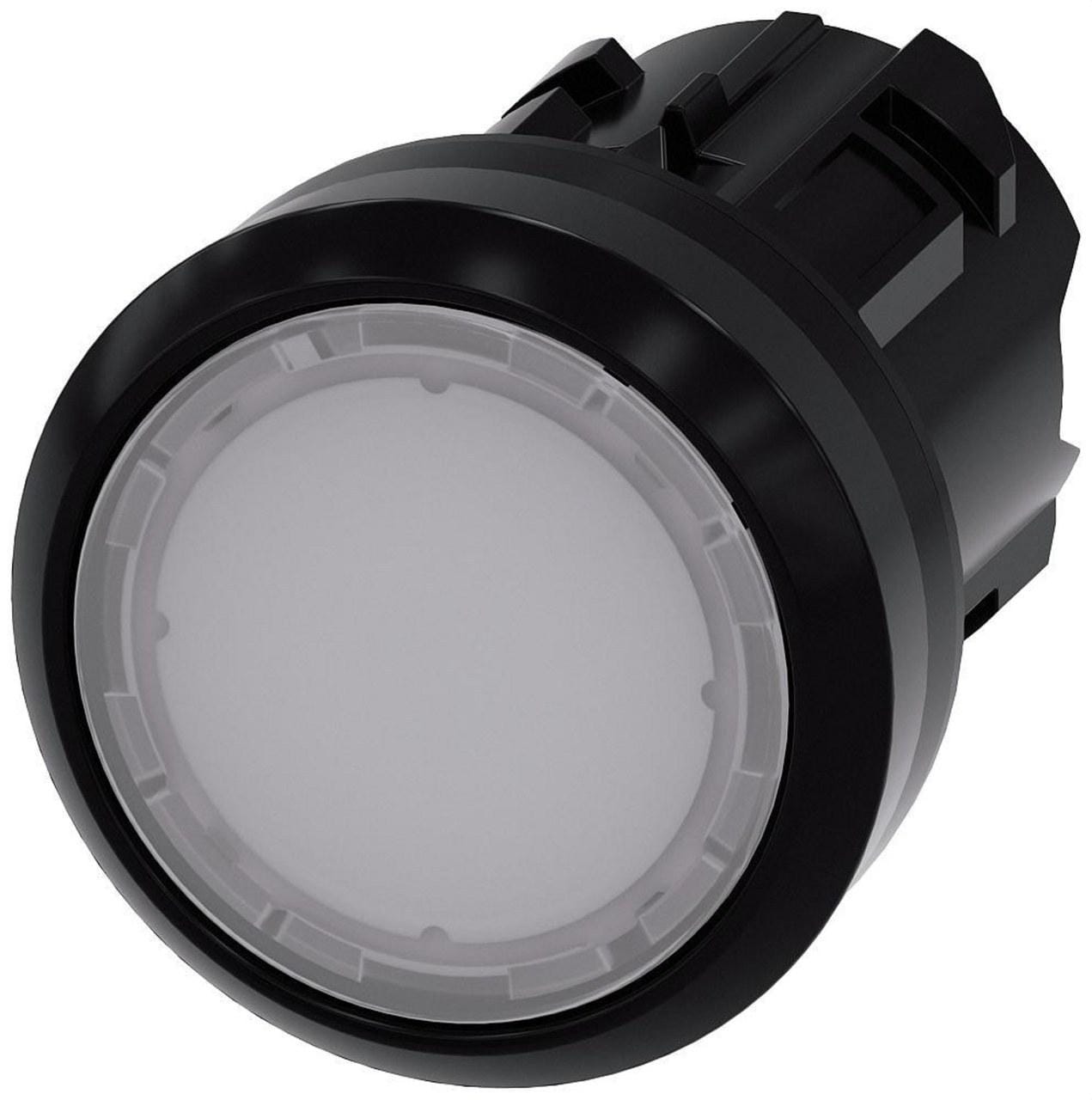 SIEMENS - Pulsador luminoso redondo blanco botón rasante momentáneo
